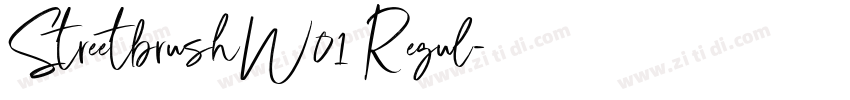 StreetbrushW01 Regul字体转换
